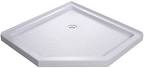 DreamLine SlimLine 38 in. D x 38 in. W x 2 3/4 in. H Corner Drain Neo-Angle Shower Base in White, DLT-2038380