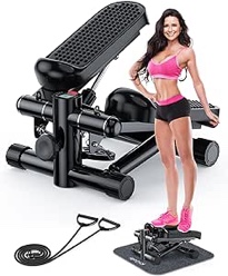 KitGody Mini Steppers for Exercise, Stair Stepper 330 lb Capacity, Workout Stepper Machine for Exercise at Home, Step Machine with Resistance Bands
