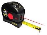 General Tools LTM2X Laser Tape Measure 2-in-1, 65 Ft Laser Measure and 16 Ft Tape Measure with Large, Easy Read Backlit Digital Display, Black