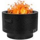 STBoo 20 Inch Smokeless Fire Pits for Outside with Portable Carrying Storage Bag, Firepits Outdoor Wood Burning, Low Smoke Outdoor Fireplace for Bonfire Picnic Backyard Cooking on Beach, Black, L