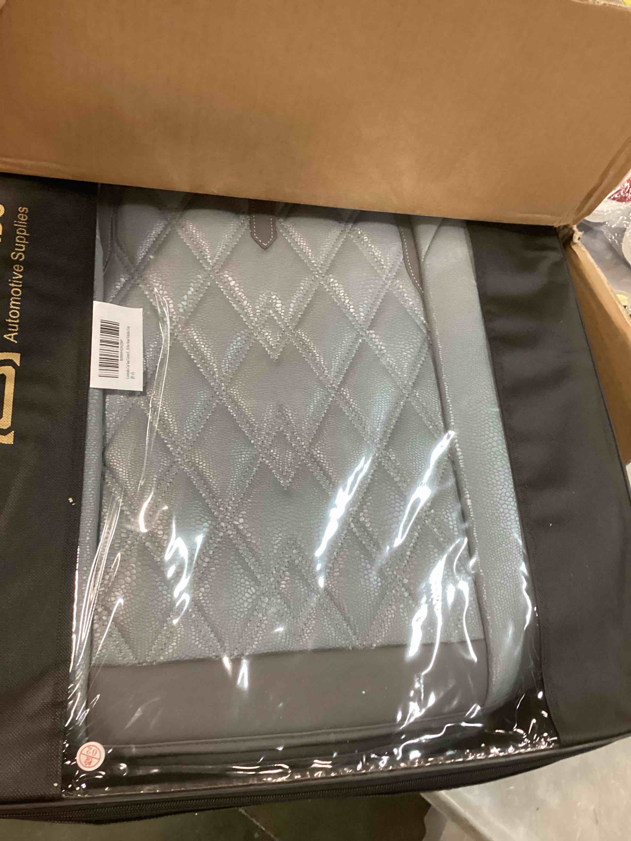 Coverado Car Seat Covers Full Set, 5 Seats Universal Seat Covers for Cars,Luxury Leathaire Seat Cushions, Seat Protectors Waterproof Dirt-Resistant UV-Resistant Seat Covers Fit for Most Vehicles Gray