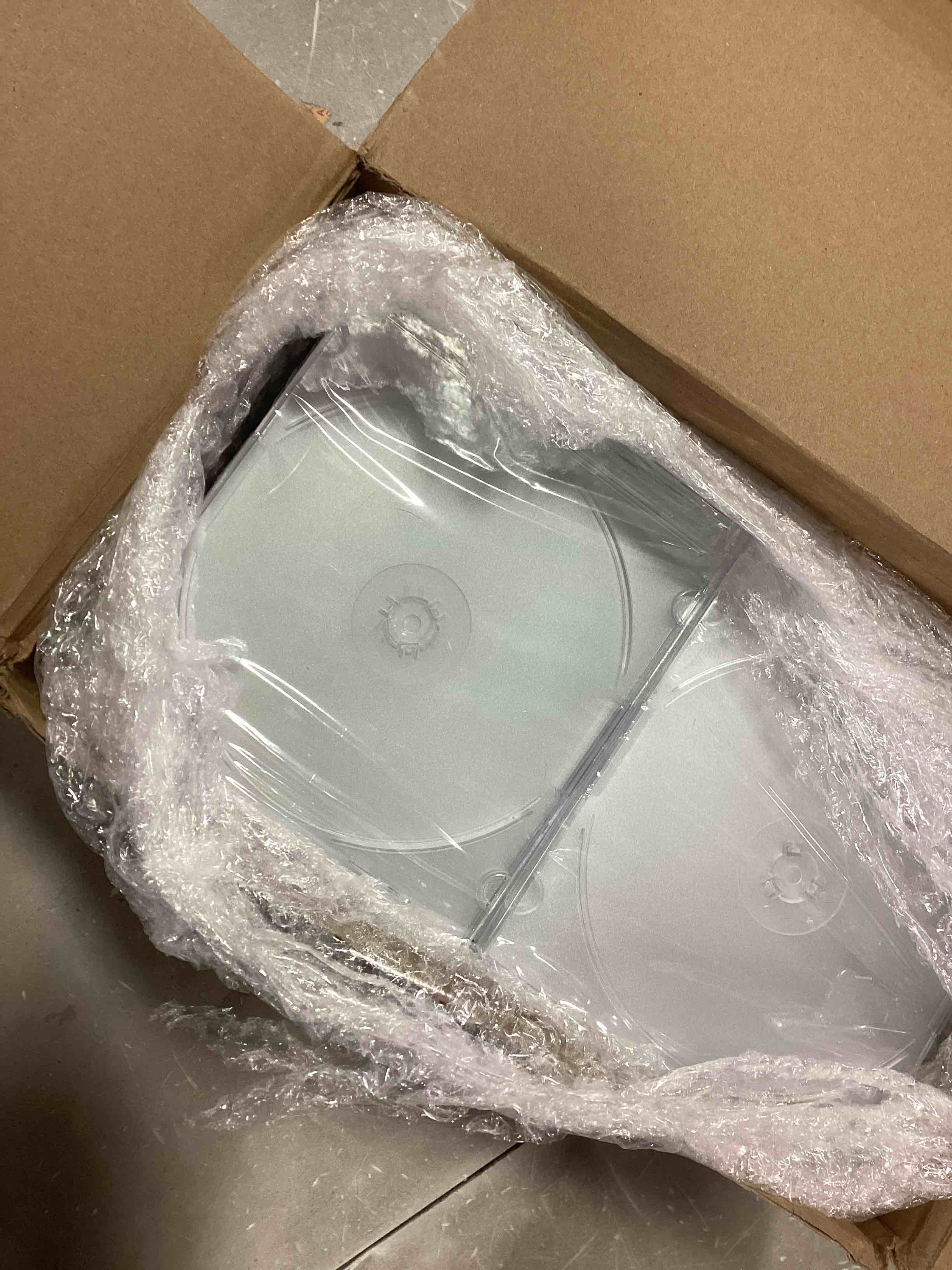 100 Pcs Standard Plastic CD Case Single Jewel Case Clear DVD Disc Case Black Disc Case for Disks Protection Replacement (Clear,5.2mm)