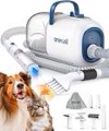 oneisall Dog Grooming Vacuum Blow Dryer and Clippers, Dog Grooming Kit for Shedding Drying Trimming Pet's Hair, 7 Levels of Blow Temperature, Adjustable Air Flow