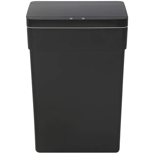 13 Gallon Trash Can Automatic Kitchen Trash Can Touch Free High-Capacity Garbage Can with Lid for Bedroom Bathroom Home Office 50 Liter (Black, 1)