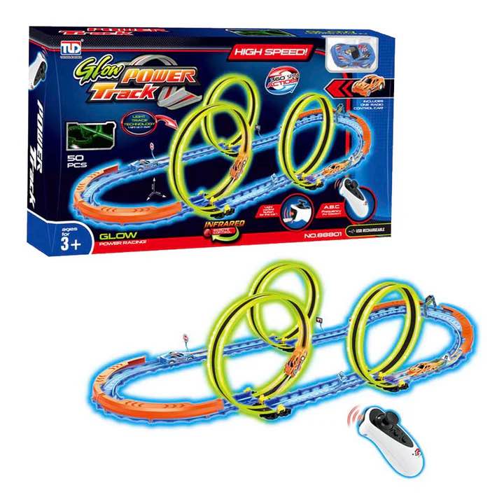 Glow Power Track 50 Piezas Tengleader