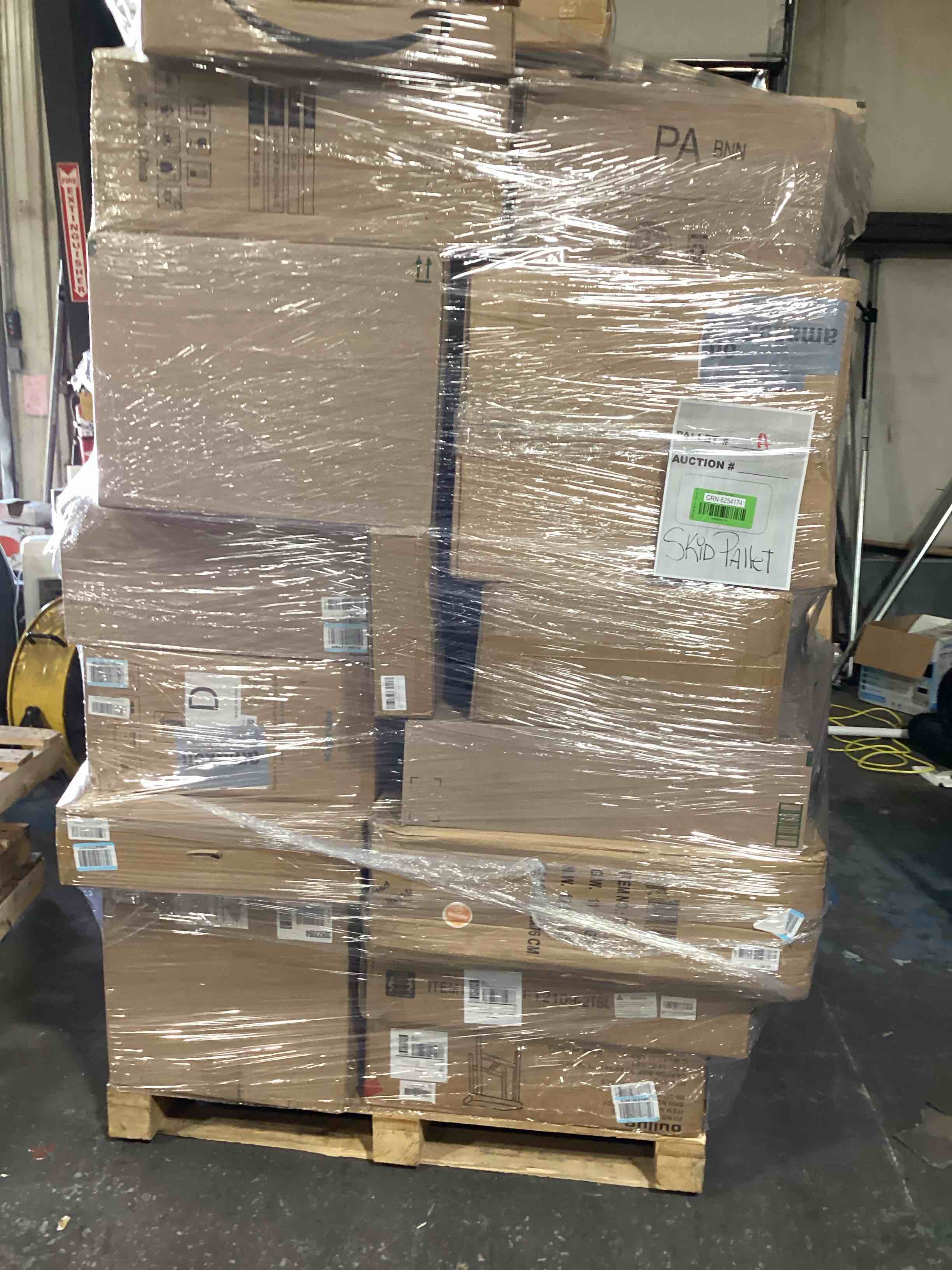 A skid pallet boxes surprise ( good condition or as is ) 30 items or more