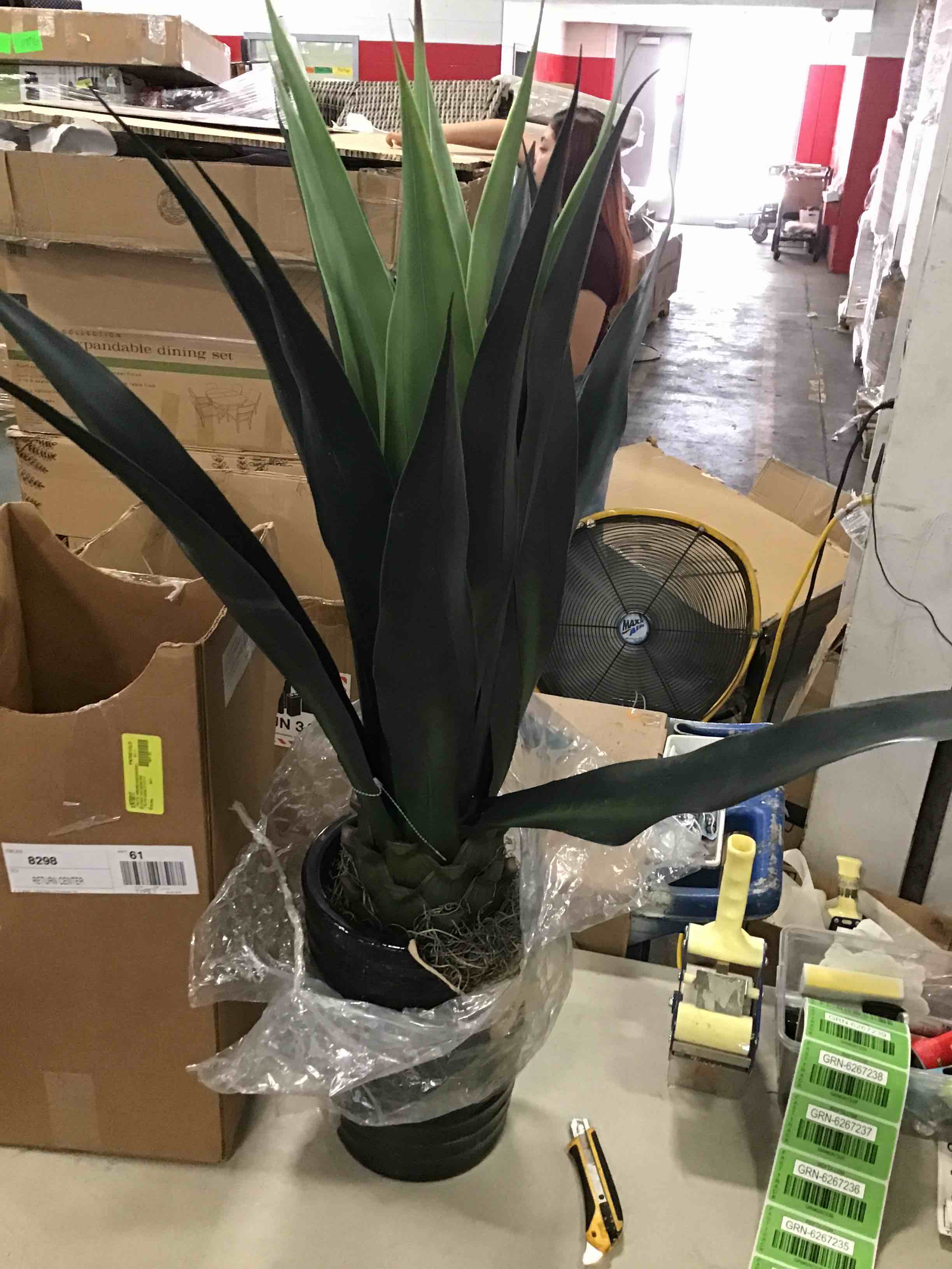 Faux agave plant