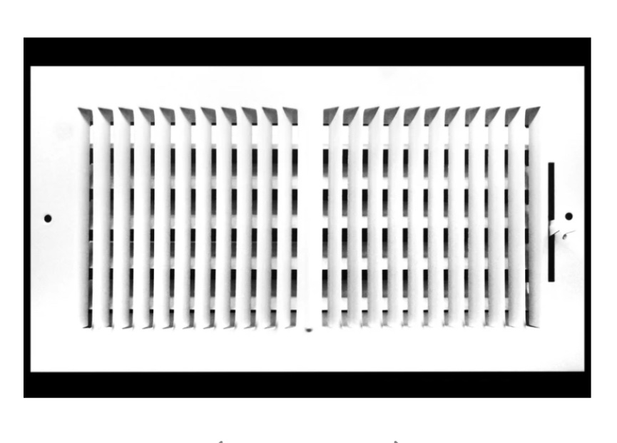 16" X 10" 2-Way-Vertical AIR Supply Grille - Vent Cover & Diffuser - Flat Stamped Face - White [Outer Dimensions: 17.75"w X 11.75"h]