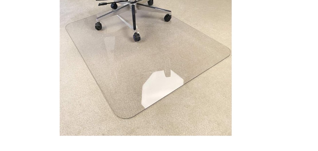 Crystal Clear 1/5" Thick 47" x 35" Heavy Duty Hard Chair Mat, Can be Used on Carpet or Hard