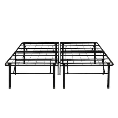 PerformaRest Bonus Base Black Queen Metal Bed Frame with Storage