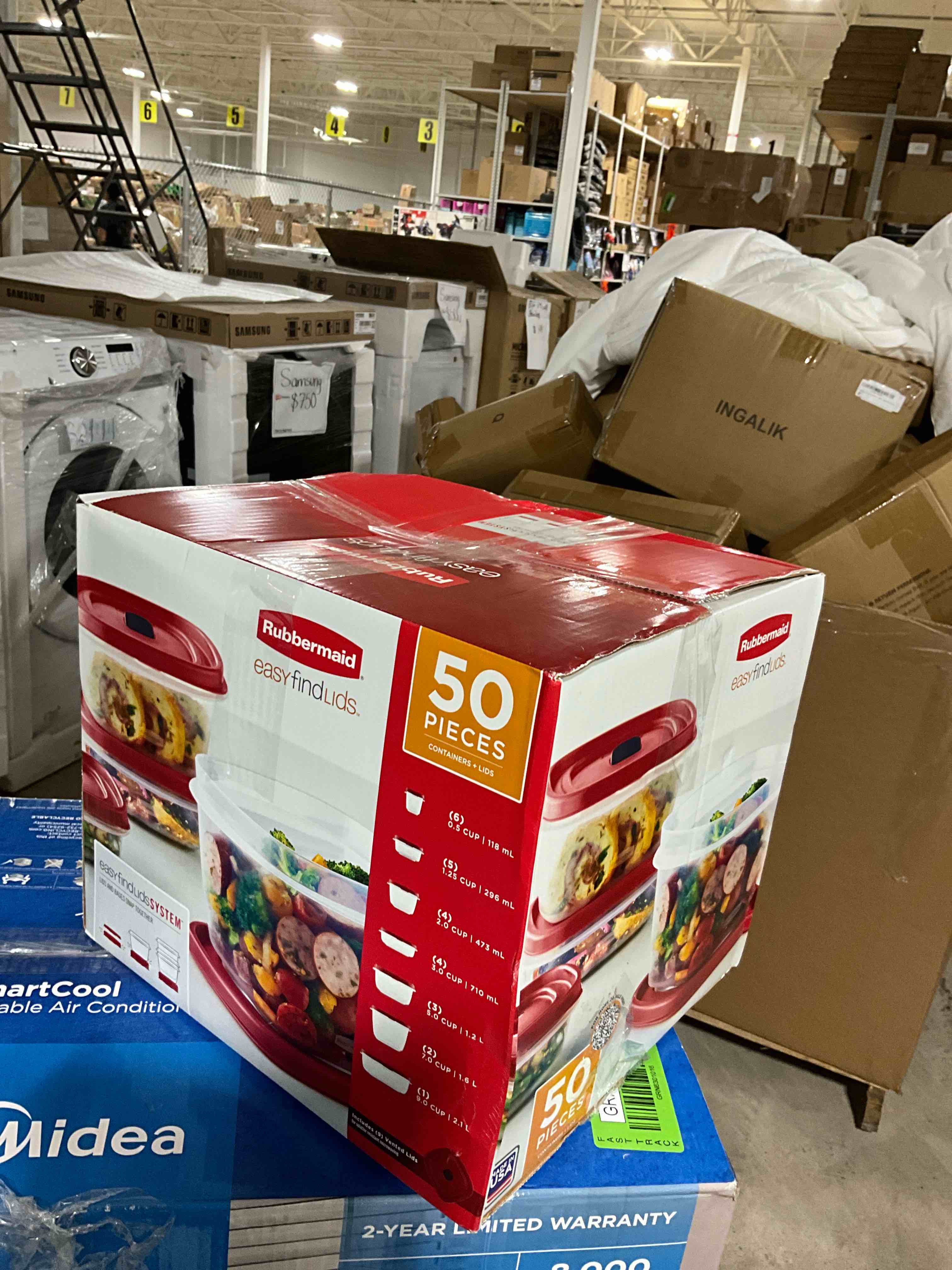 Rubbermaid 50Piece EasyFind Lids Vented Food Storage Set