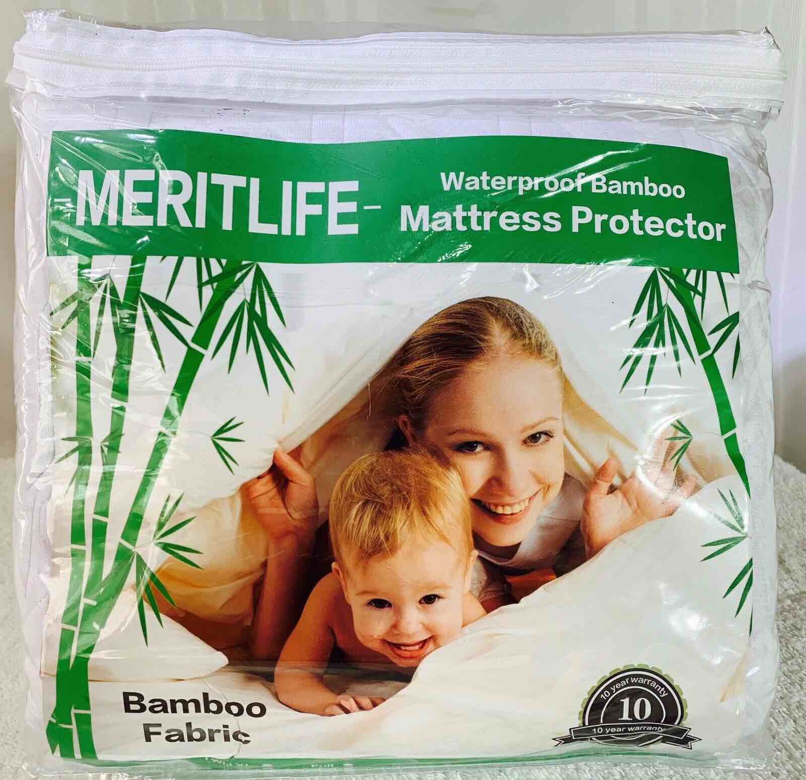 Meritlife Waterproof Bamboo Mattress Protector Twin XL