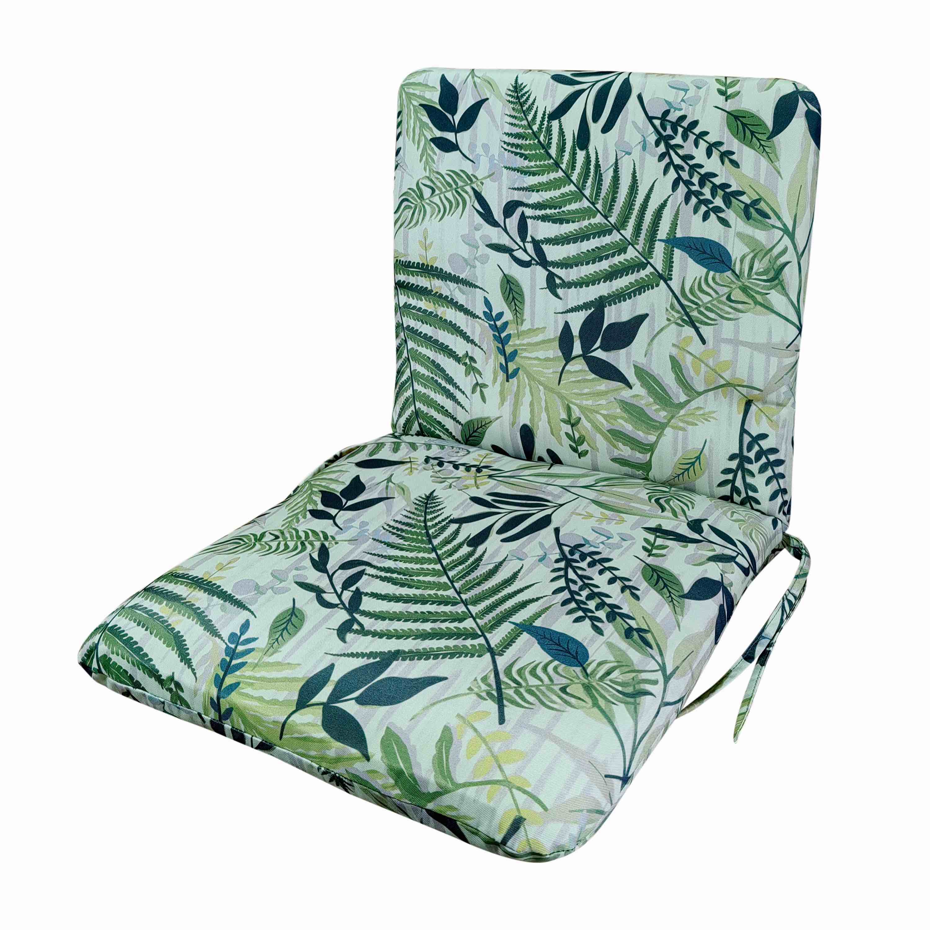 Classic Hinged Chair Cushion with Ties - Botany - 19"