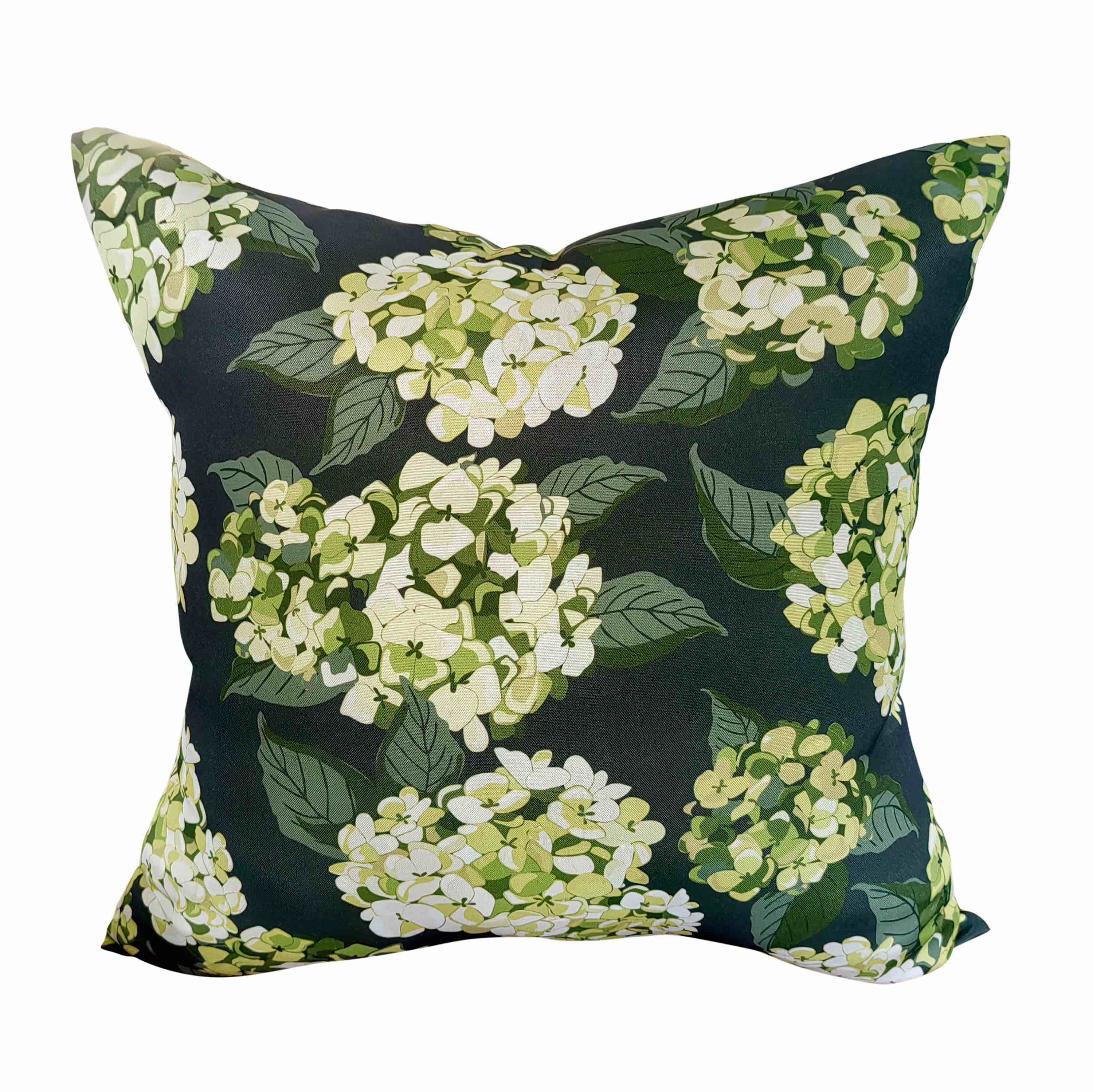 Classic Throw Pillow - Green Envy Hydrangea - 22"
