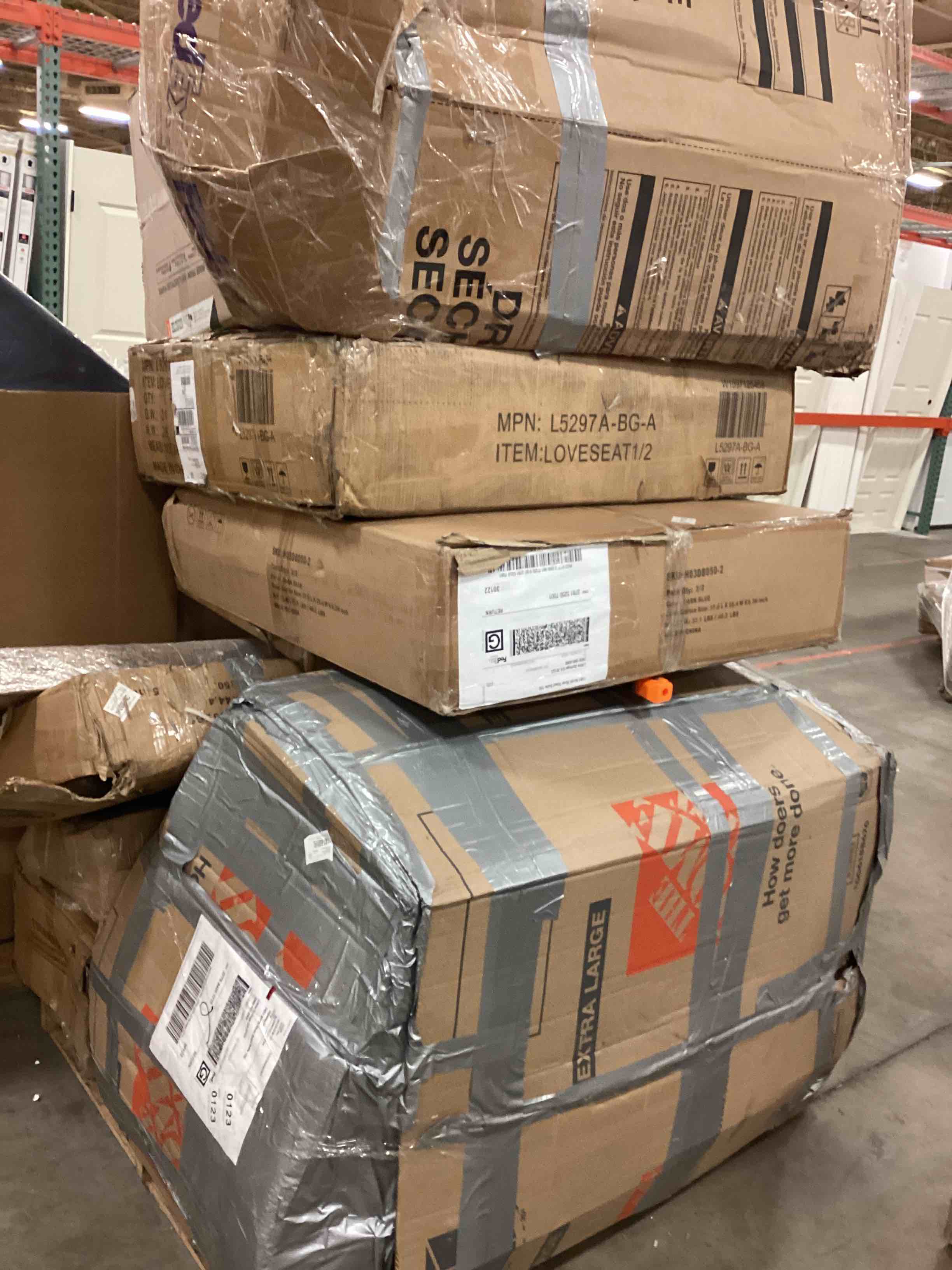 Pallet of incomplete furniture, Please see pictures for details 