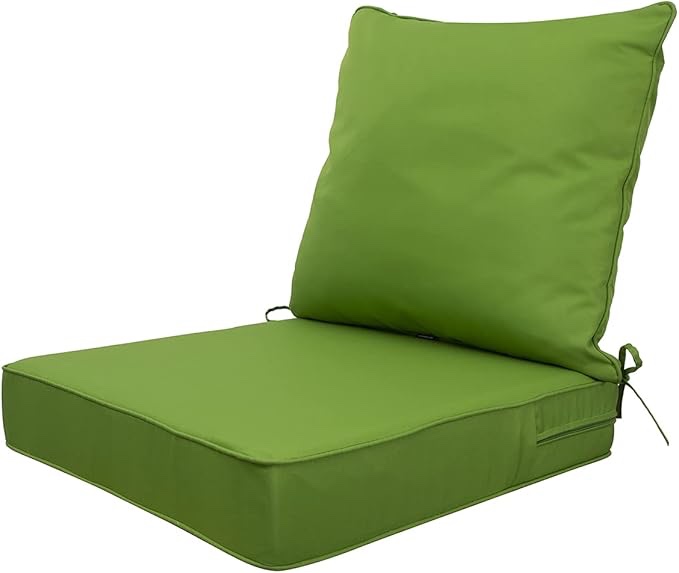 Outdoor , Indoor Chair Cushion Set Of 2 HC02 Color: Dark Green Size: 22 LX22