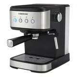 Farberware 1.5L 20 Bar Espresso Maker with Removable Water Tank, Silver and Black,