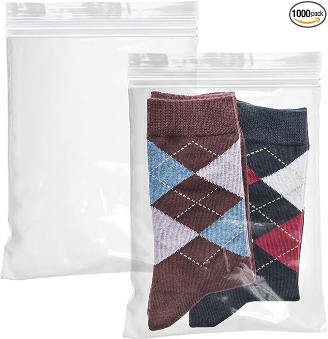 APQ Pack of 1000 Zipper Bags 6 x 8. Ultra Thick Poly Bags 6x8 with 4 mil. Double Track Polyethylene bags for packing and storing. Ideal for industrial, food service, health needs.