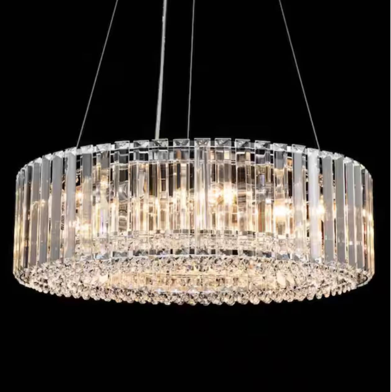 Orillia Contemporary 19.7 in. 6-Light Chrome Crystal Ring Chandelier