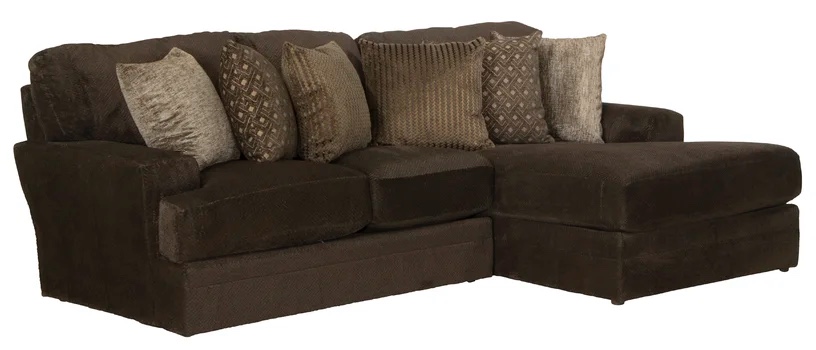 Mammoth 2 - Piece Upholstered Sectional with 6 Included Accent Pillows, (Incomplete Only 1 Piece) 