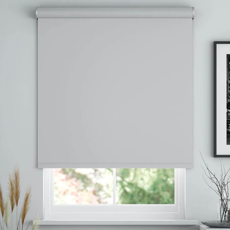 LUCKUP 100% Blackout Waterproof Fabric Window Roller Shades Blind, Thermal Insulated,UV Protection,for Bedrooms,Living Room,Bathroom,The Office, Easy to Install 28" W x 79" L(Grey) 28" W x79" H Grey