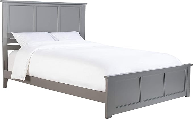 AFI, Madison, Low Profile Wood Platform Bed with Matching Footboard, Queen, Grey (incomplete 1 box only consisting of slats)