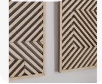 4 Piece Modern Wall Décor Set (incomplete 2 pieces only)