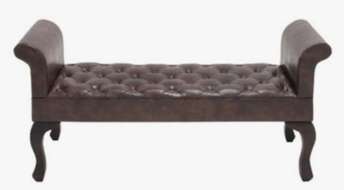 Alexandrine Faux Leather Bench