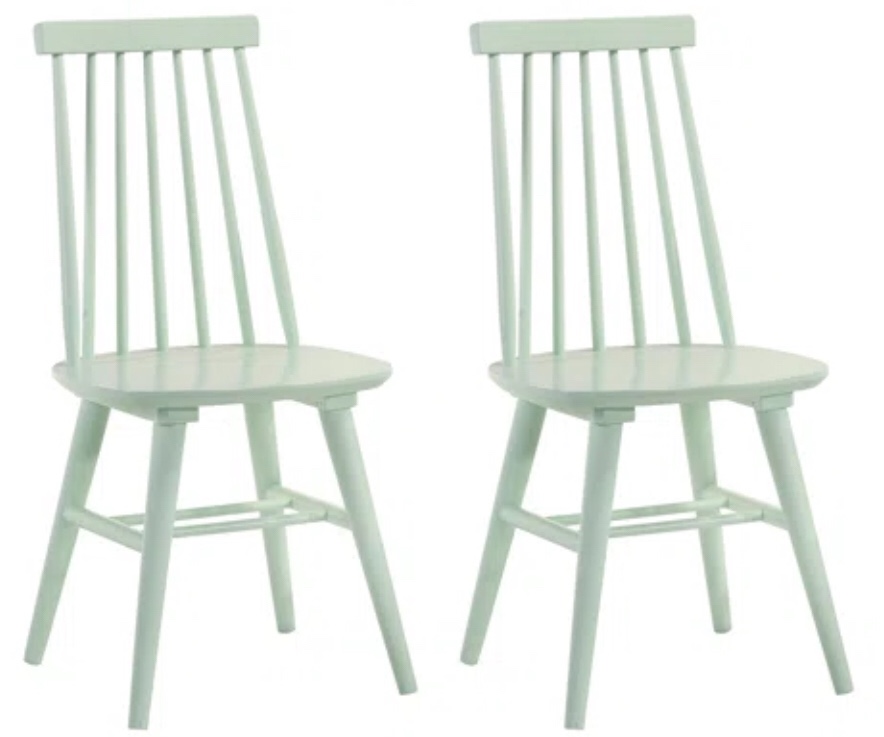 Jacelin Solid Wood Cross Back Side Chair (set of 2)