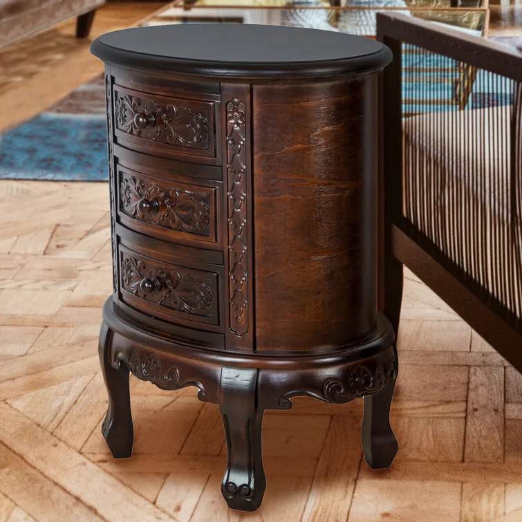 Alegria Carved 3 Drawer Accent Chest