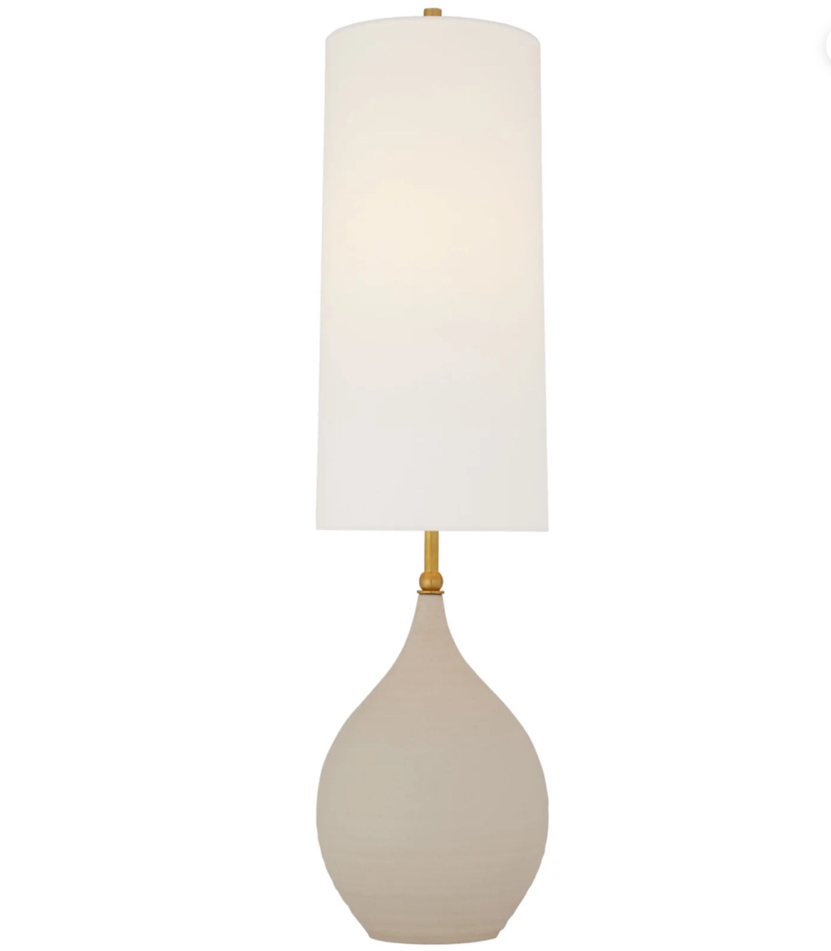 White linen lampshade- 9.25” x 10.25” x 17”