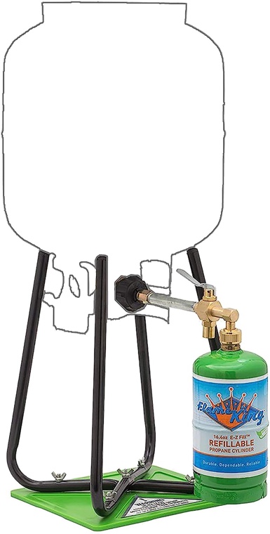 Flame King Eco Friendly Refillable 3 1lb Propane Tanks + Refill Kit