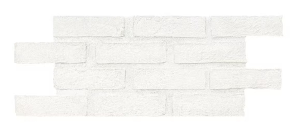 Alpine White 10.5 in. x 28 in. Textured Clay Brick Look Floor and Wall Tile