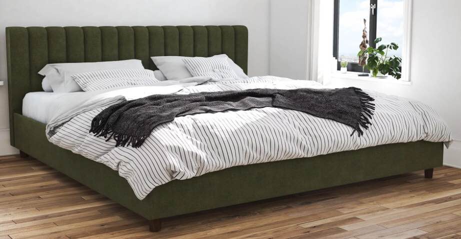 Brittany Tufted Upholstered Platform Bed.  2 of 2 only.  incomplete 