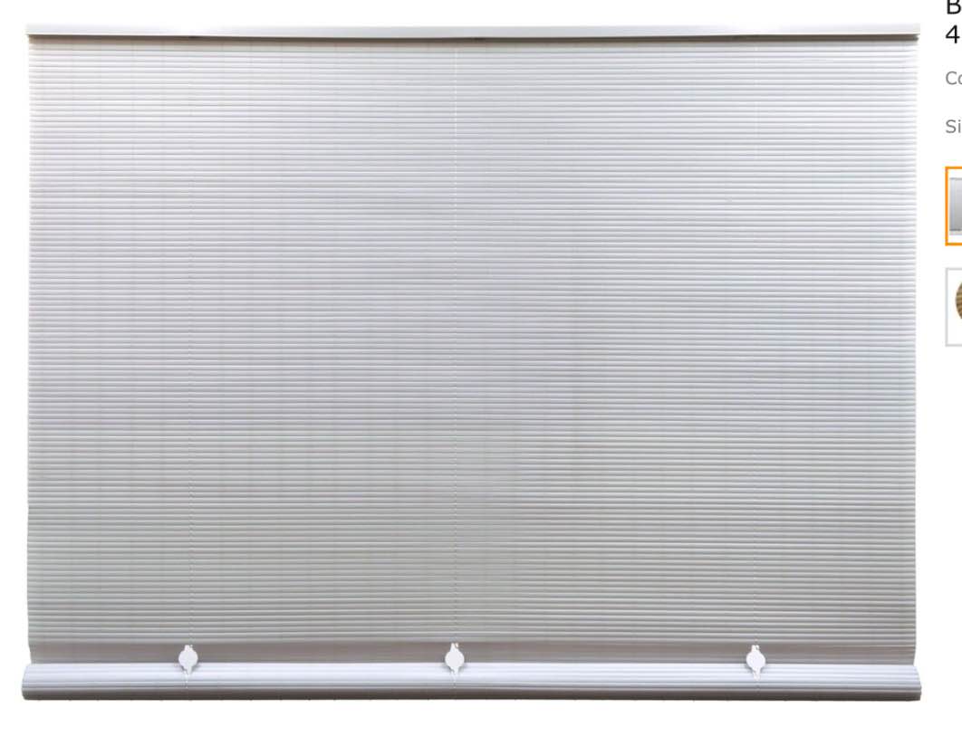 Radiance 1/4” PVC CORD FREE ROLL UP.  WHITE