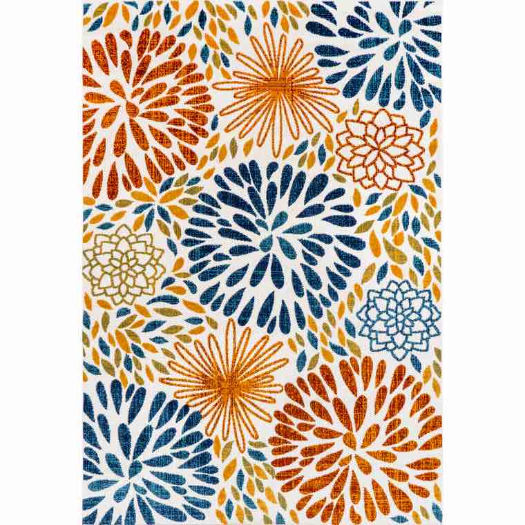 Monique Floral Indoor/Outdoor Area Rug. 7’6” x9’6”