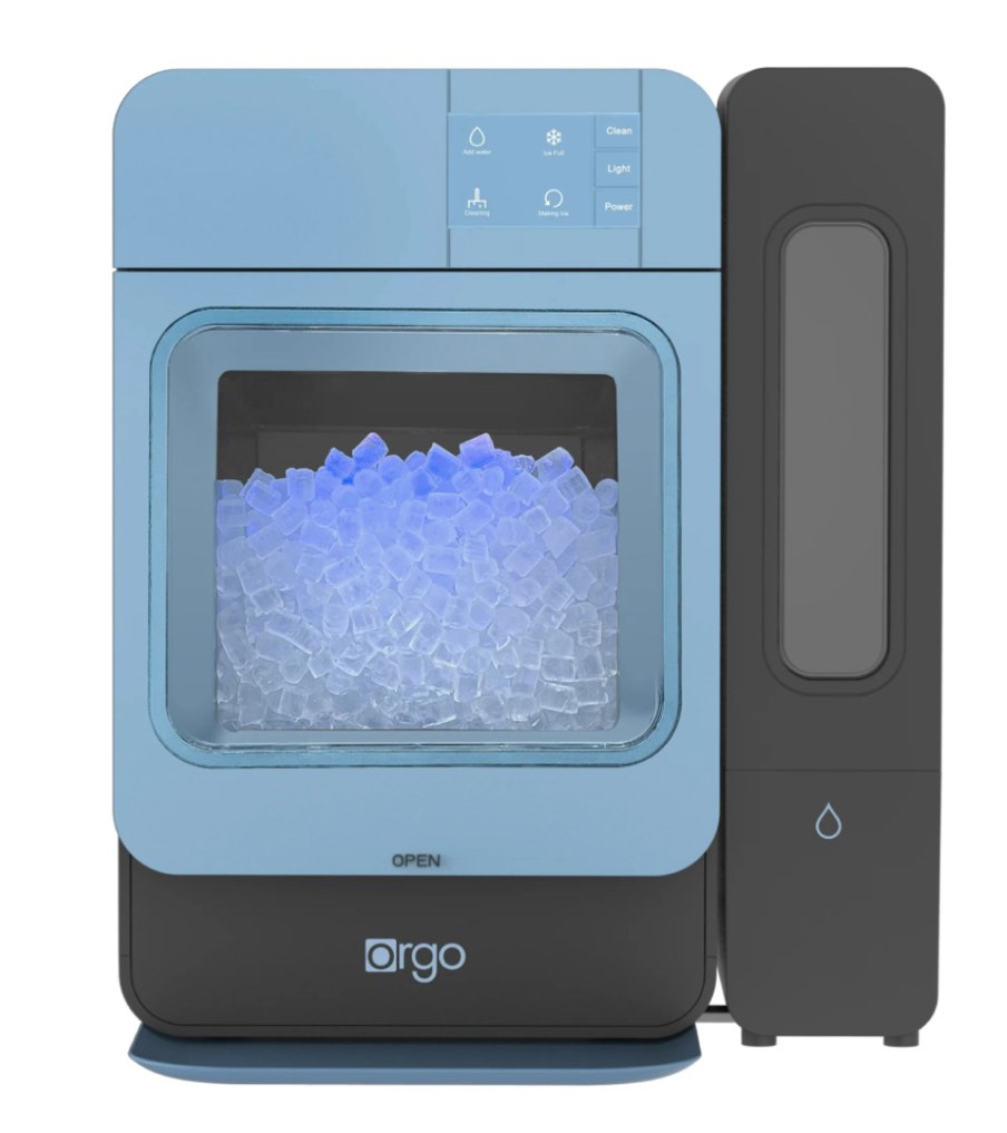 Orgo Products The Sonic Countertop Ice Maker, Nugget Ice Type, Blue