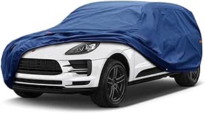 Kaugung Heavyweight Waterproof Car Cover Custom Fit Porsche Macan (2015-2024), Full Exterior Cover with Breathable Vent and Anti-Theft Lock Outdoor Sun Rain Dust Snow All Weather Protection.