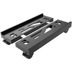 Adjustable Computer Tower Stand Fits Most PC, Mobile CPU Stand, Ventilated PC Tower Stand with 4 Caster Wheels, Under Desk CPU Holder PC Floor Cart PC Riser for Gaming Office Desk Accessories Large Black