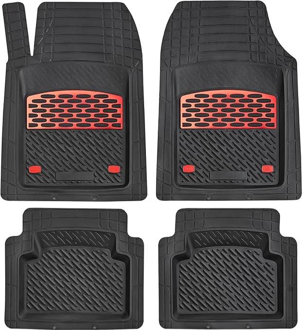 KnK Diamond Car Mats Luxury Floor Mats for Cars SUVs Trucks Heavy-Duty Automotive Floor Mats All-Weather Durable Interior Accessory Tough Odorless Premium Carpet Protector for Men Women 4-Piece Set Diamond Black