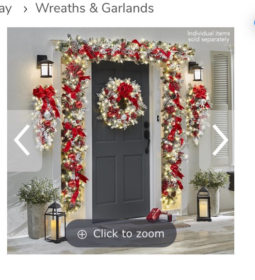 The Cordless Prelit Red And White Holiday Trim