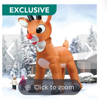 The 15' Inflatable Rudolph With Blinking Nose