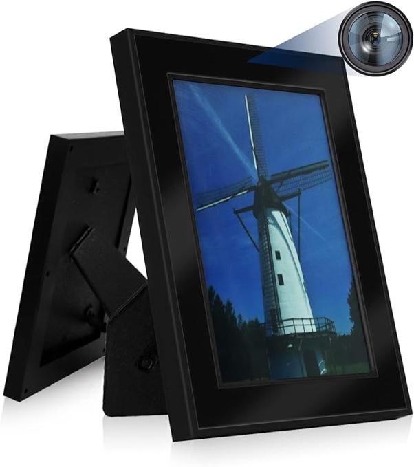 Champlong Hidden Camera Photo Frame Spy Cameras 1080P HD Home Security Camera Video Recorder Wireless Nanny Cam with Motion Detection for Home Surveillance, No WiFi Function, No Audio