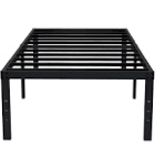 EMODA 18 Inch Twin XL Bed Frames No Box Spring Needed, Heavy Duty XL Twin Metal Platform Bed Frame with Tall Storage Space, Noise Free, Easy Assembly, Black