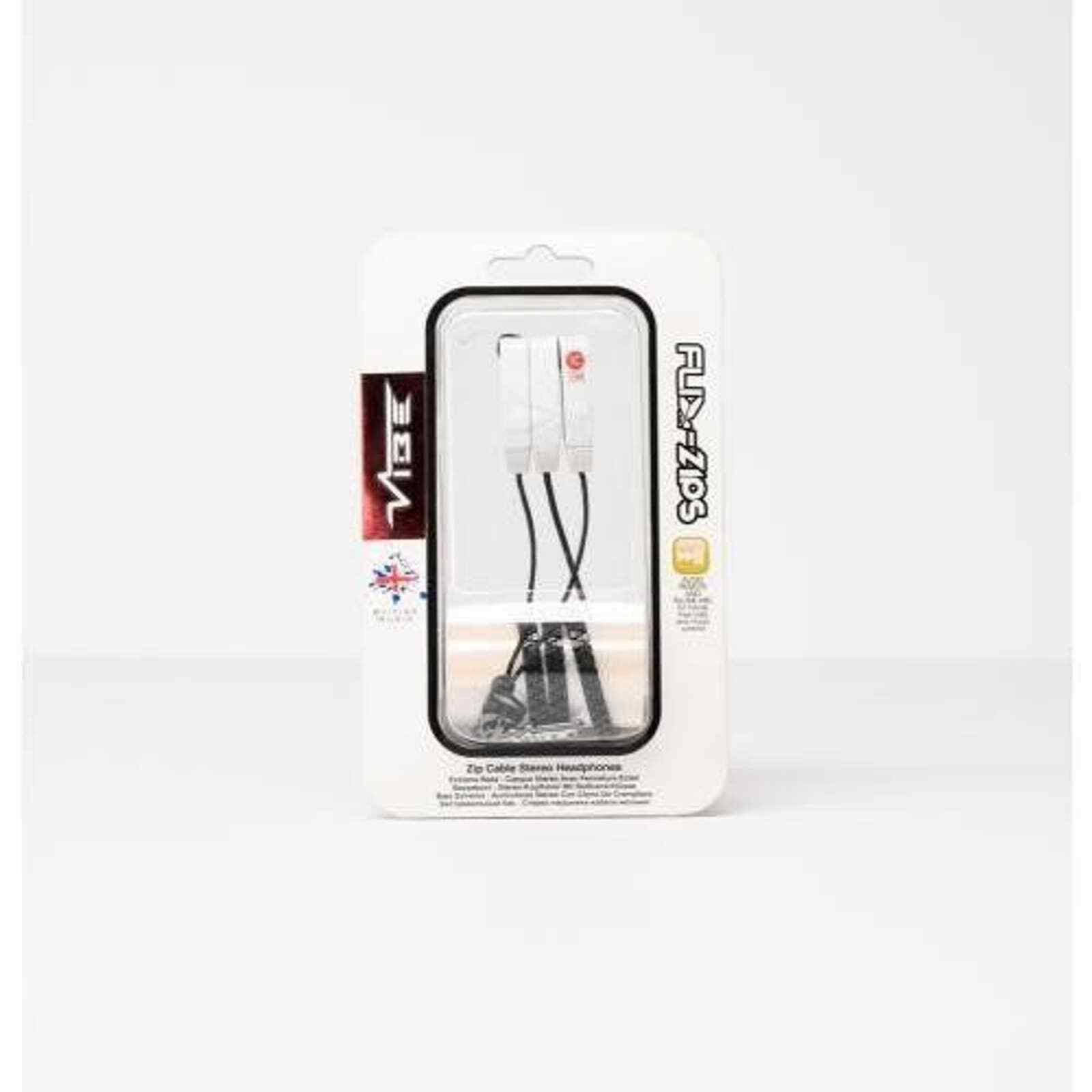 Vibe Fit Zip In-Ear Headphone w/ Microphone, Black VHFLZPBL-V1M