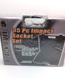 Brand Black Bull 35-piece Impact Socket Set In Case - Sae & Metric