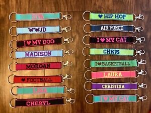 Custom Personalized Keychains~Short Lanyard Keychain Gift~Purse~keys~Backpack