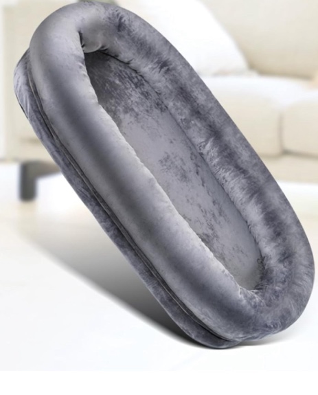 HAHA KID Large Human Dog Bed?72*45*12 Human Size Dog Bed for People Adults?Comfortable Short Hair ?Durable Memory Sponge?Removable Machine Washable Cover?With Blanket?No Installation, Disassemble Use