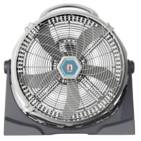 Navia 5 Blade Gray Turbo Wall and Floor Fan