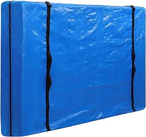 Mattress Bags for Moving, Heavy Duty Mattress Moving Bag, Reusable Mattress Protector Cover for Storage with Handles and Zipper Moving Supplies (Blue,Queen)